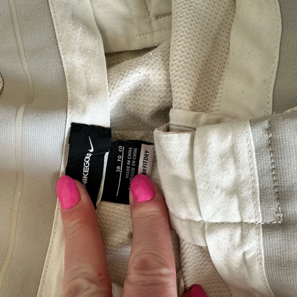 Nike Cream Flat Front Shorts Lightweight Cotton - Picture 2 of 3